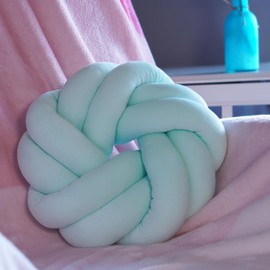 AlonsosGoodies Knot Pillow Very Unique Soft 11 Inch Round Pillow Cushion Decorative Pillows for Bed Pillows Decorative Throw Pillows for Couch (Green)
