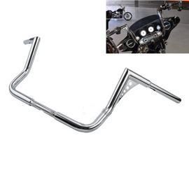 TCT-MT 12" Rise Ape Hanger Bar 1 1/4" Handlebar Fit for Harley Touring FLHT FLHTC Electra Glide Ultra Classic FLHTCU FLHTK Dressers Baggers 1982-2019 Chrome