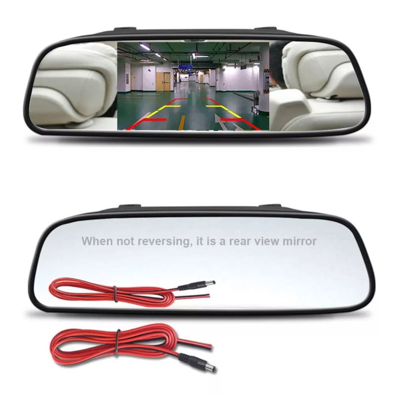 iPoster 4.3" Screen Mirror Rear Monitor Reversing Backup Camera For