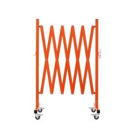 TRUNK Expandable Metal Barricade, 8 FT, Orange, Portable Safety Barrier with Casters, Flexible Mobile Barrier Gate, Adjustable Temporary Fence for Garden Indoor