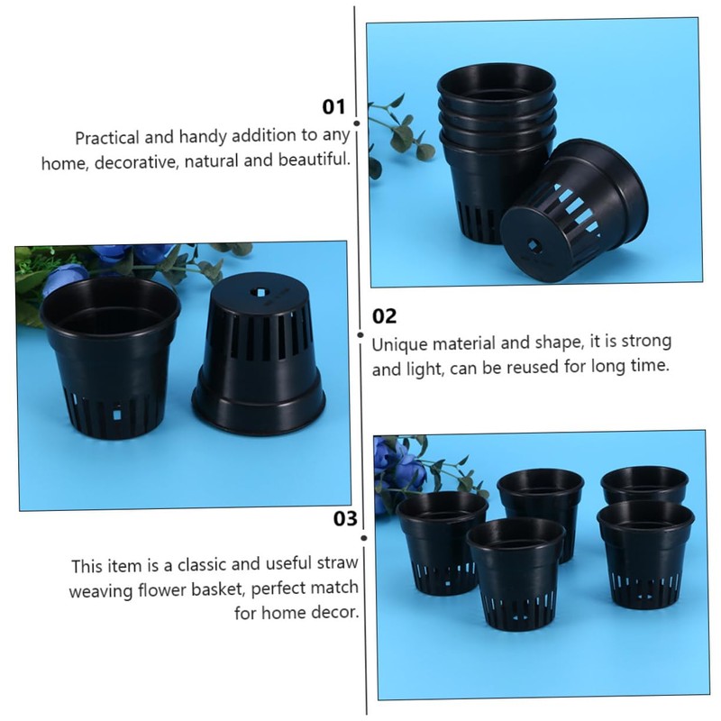 Mipcase 15pcs Hydroponic Planting Baskets Uv Resistant Pots for Aquatic