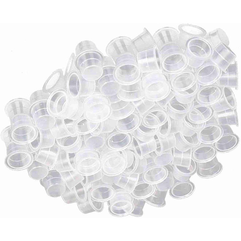 100 PCS/Bolsa Tapas de Tinta para Tatuaje Recipiente de Plástico
