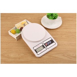 HJ Digital Scale Electronic Scales with Tare Function for precise Measuring Charger Cooking and Electronic Scale 1-10kg White