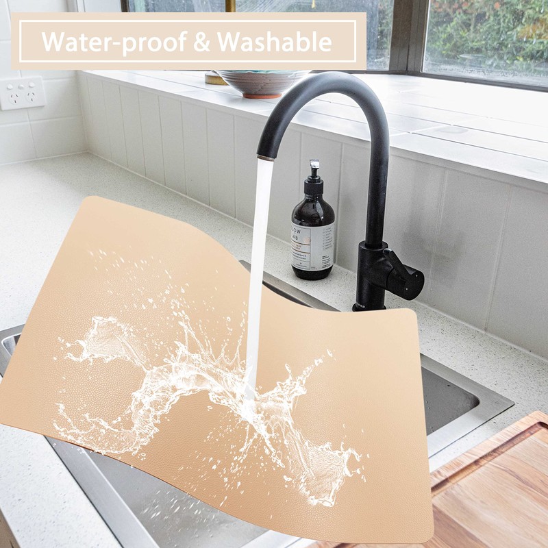 Wipeable Placemats Leather Table Mats Waterproof Heat-Resistant Easy to Clean