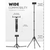 As shown Adjustable Tablet Tripod Stand with Bluetooth Remote for