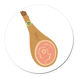 CafePress Ham Hock 5.5" Round Car Magnet Magnetic Bumper Display