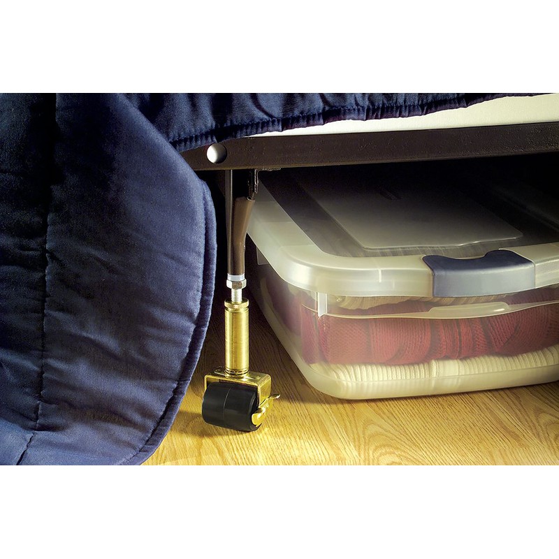 Shepherd Hardware 9532 6-Inch Adjustable Bed Risers, 2-Pack , Black