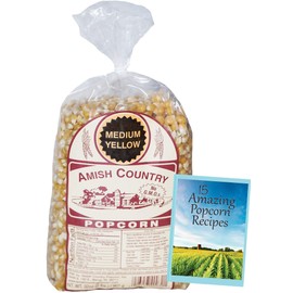Amish Country Popcorn | 2 lb Bag | Medium Yellow Popcorn Kernels | Old Fashioned, Non-GMO and Gluten Free (Medium Yellow - 2 lb Bag)