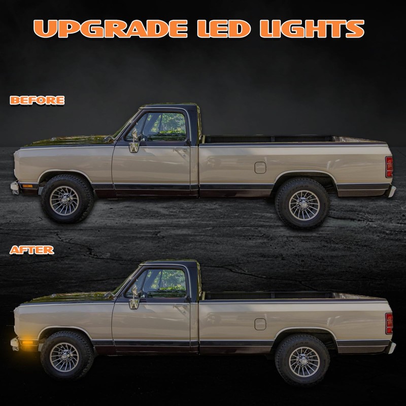 AreLokpri LED Front Side Marker Lights Compatible with Dodge Ram