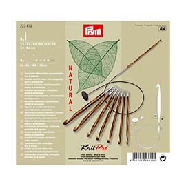 Prym 3.5 - 8 mm Tunisi Crochet Hooks Set, Natural