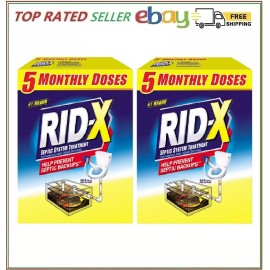 Rid-X 2 PACK - RID-X Septic Treatment, 5 Month Supply of Powder 49 oz (Total 98 oz)