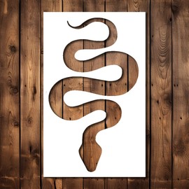 Snake Stencil Template - Reusable Snake Stencils for Painting on Wood, Glass, Wall Rock, Walls, Canvas, Glassware, Spray Painting, Airbrushing, Crafts (6x9.5)