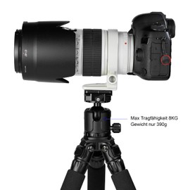 TINKTEEK Wing Panorama Ball Head Tripod Head Double Panorama Plate 390 g Height 8 cm Load Capacity 8 kg Professional 360 Degree Camera Tripod Head Compatible with Arca Swiss