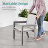 Best Choice Products Set of 2 Stackable Outdoor Textilene Chairs,