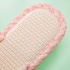 Linen Open Toe Slippers, Soft and Silent Home Slippers for