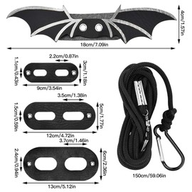 HACRAHO Beard Dragon Harness and Leash, Adjustable Lizard Leash, Set of 3, Leather Reptile Lizard Leash with Cool Wings for Amphibians and Other Small Pets