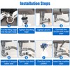 Double Sink Hose Drain Kit Universal Double Sink Drain Pipe