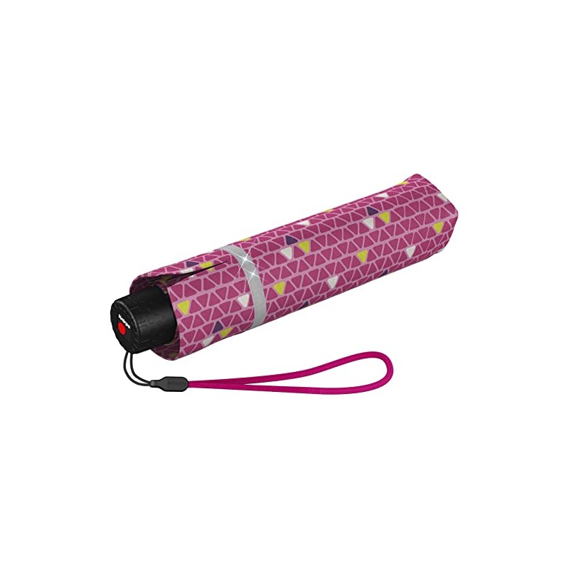 Knirps Children's Pocket Umbrella Rookie Reflective Triple Pink, Triple Pink