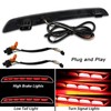 BINQIGOO Red Housing Full LED Rear Reflector Fog Bumper DRL