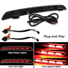 BINQIGOO Red Housing Full LED Rear Reflector Fog Bumper DRL Kit for Honda Civic 11th 2022-2023 Function as Sequential Turn Signal Lights,Daytime Running Light,Brake Light Kit (RED)