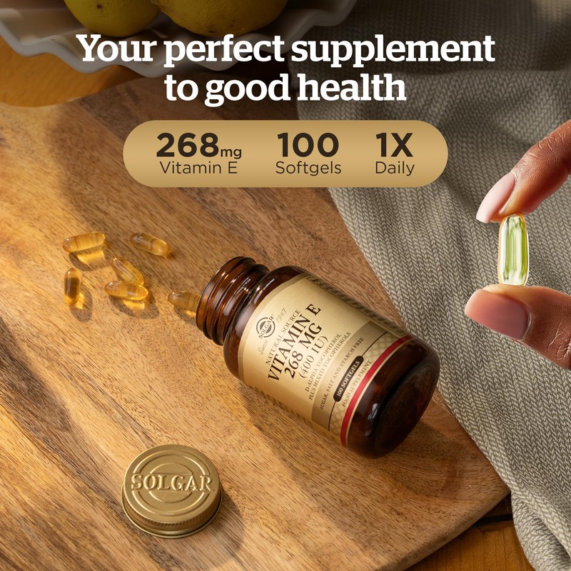 Solgar Natural Source Vitamin E 268 Milligram (400 IU) Softgels