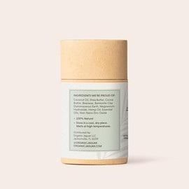 Organic Jaguar Desodorante sin aluminio para mujeres y hombres, desodorante 100% natural con aceite de coco, manteca de karité, sin bicarbonato de sodio, seguro para pieles sensibles, de larga dura
