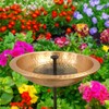 Prime Retreat Hammered Copper Bird Bath with Stake and Solar