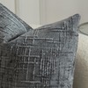 Mandioo Pack of 2 Solid Decorative Soft Chenille Dark Gray