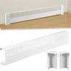 Tandefio 4 ft White Galvanized Steel Easy Slip on Baseboard