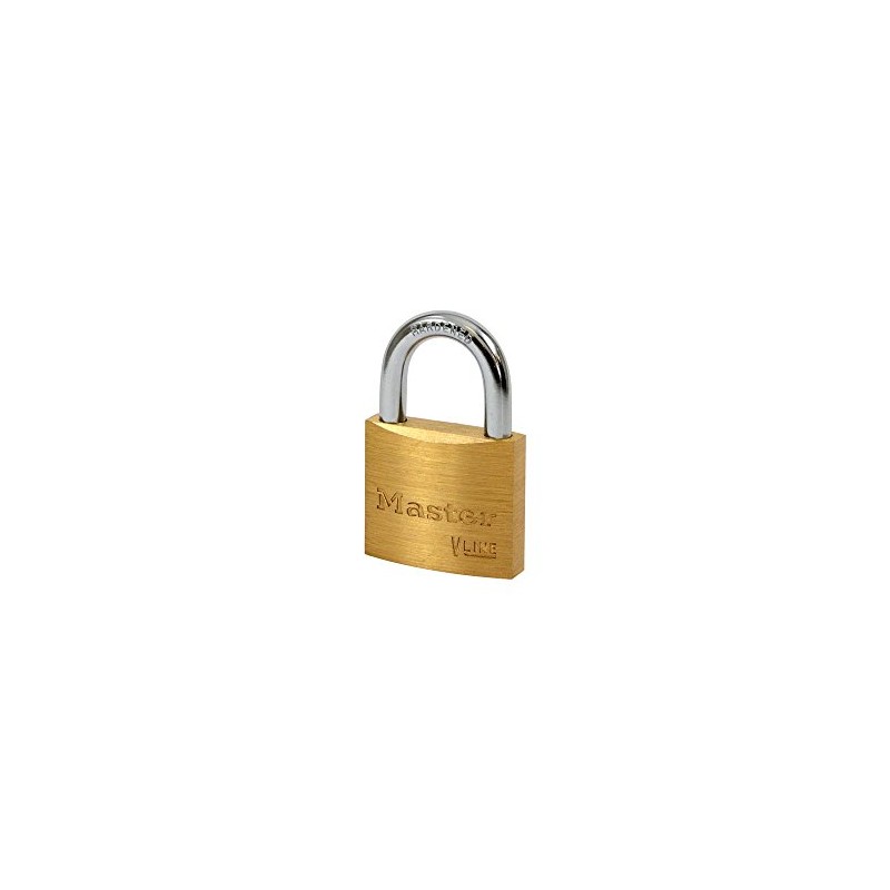 Master Lock 4140EUR Key Padlock with Brass Body, Gold, 6
