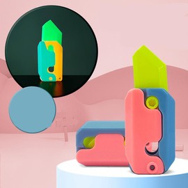 3D Printing Fidget Toys Knife, Sensory Knife Fidget Anxiety Stress Relief Toy, Perfect for Autism and ADD - Color: Luminous