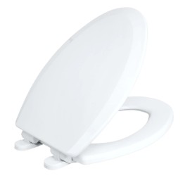 Centoco Elongated Toilet Seat Soft Close, Closed Front with Cover, Molded Woo...