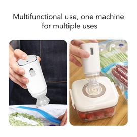 Fockety Elektrische Luftpumpe, Kabellose, Tragbare, Automatische Vakuumpumpe, Wiederaufladbar, Batteriebetrieben, Elektrische Vakuum-Kompressionspumpe für Vakuum-Aufbewahrungsbeutel