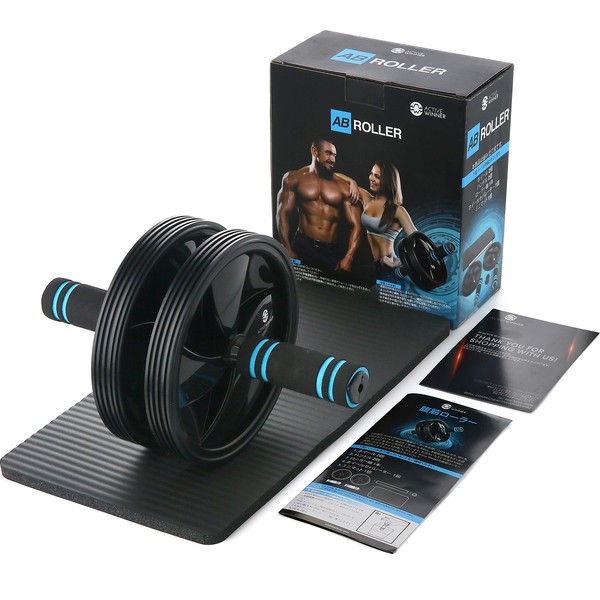 Active Winner Ab Roller with Mat Ab Roller Muscle Training Exercise