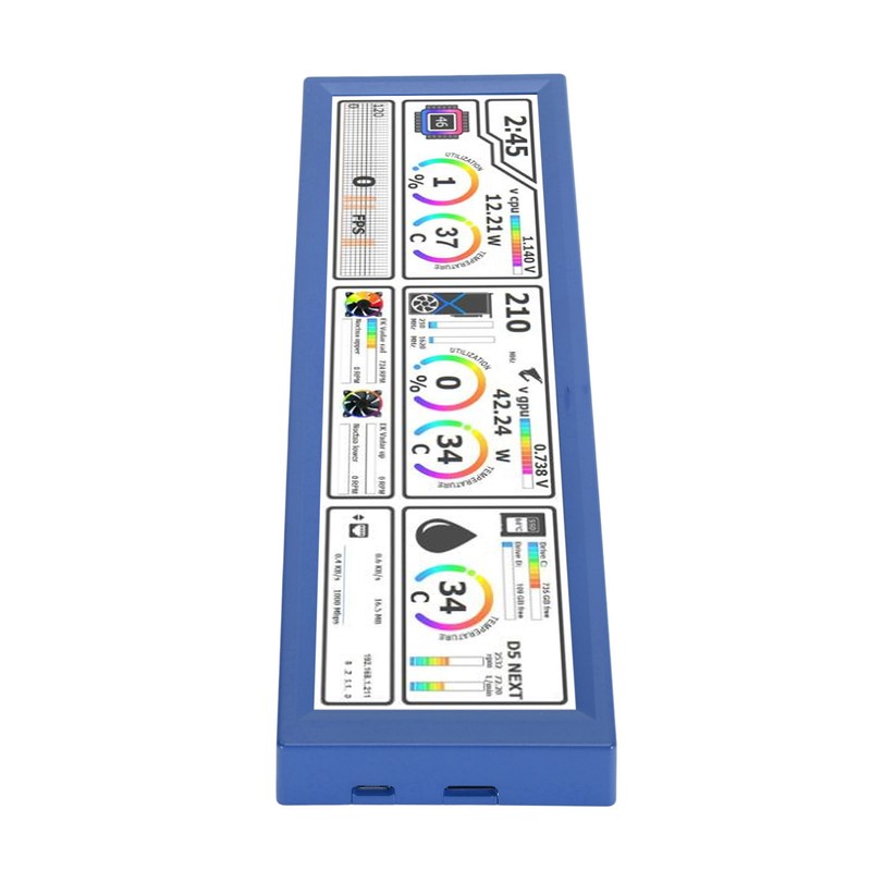 8.8 Inch PC Temperature Display Support Dynamic Theme Touchscreen Computer