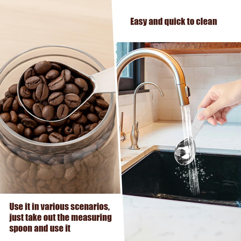 2pcs Tablespoon Coffee Scoop, 15ml 30ml Tbsp Coffee Bean Measuring