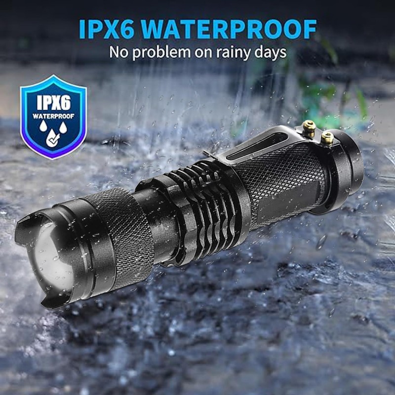 HYVCZP Scalable Blue LED Flashlight 3 Mode Powerful Long Range