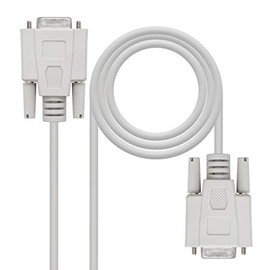 Monkey Ladder Null Modem RS232 Serial Communication Cable DB9/H-DB9/H Female Beige 1.8m