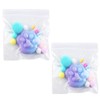 2pcs Cat Paw Squeeze Toys, Soft Taba Cat Paw Squishy Fidget Toys Kawaii Cat Paw Stress Lowering Sensory Toys Perfect Squeeze Toys and Gifts for Home Office Relaxing(Blue-Purple Smooth)