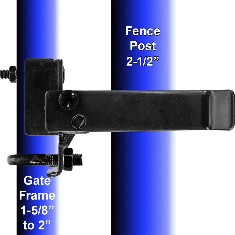 2-3/8" Strong Arm Single Gate Latch (Black)