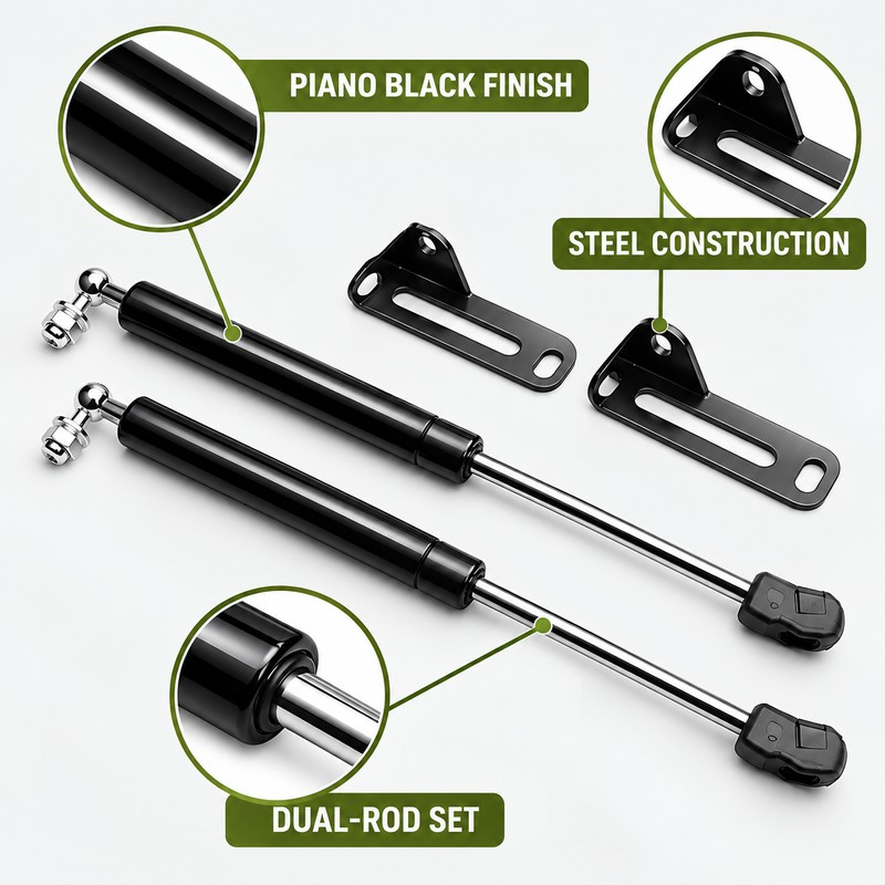 2-Piece Front Hood Gas Strut Lift Support Kit for 2012-2017