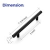 Ravinte 18 Pack 7.38" Cabinet Pulls Matte Black Stainless Steel