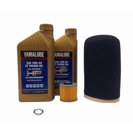 Yamaha Raptor 700/700R (2006-2024) Oil and Air Filter Change Kit Yamaha Part# 4X7-13440-09-00, (2) LUB-10W40-FS-12, 1S3-14451-01-00