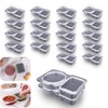 VOUKEN Double Compartment Snack Containers Snack Containers with Lids Snack