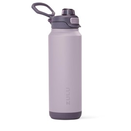 ZULU Powerfill Pro 32oz Stainless Steel Water Bottle with Quick Fill Lid, Triple Walled Vacuum Insulated Metal, Leak Proof Locking Lid, Sip and Chug, Reusable BPA Free, Amethyst