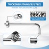 L Shape Shower Arm with Flange,12 Inch Wall Mount Replacement