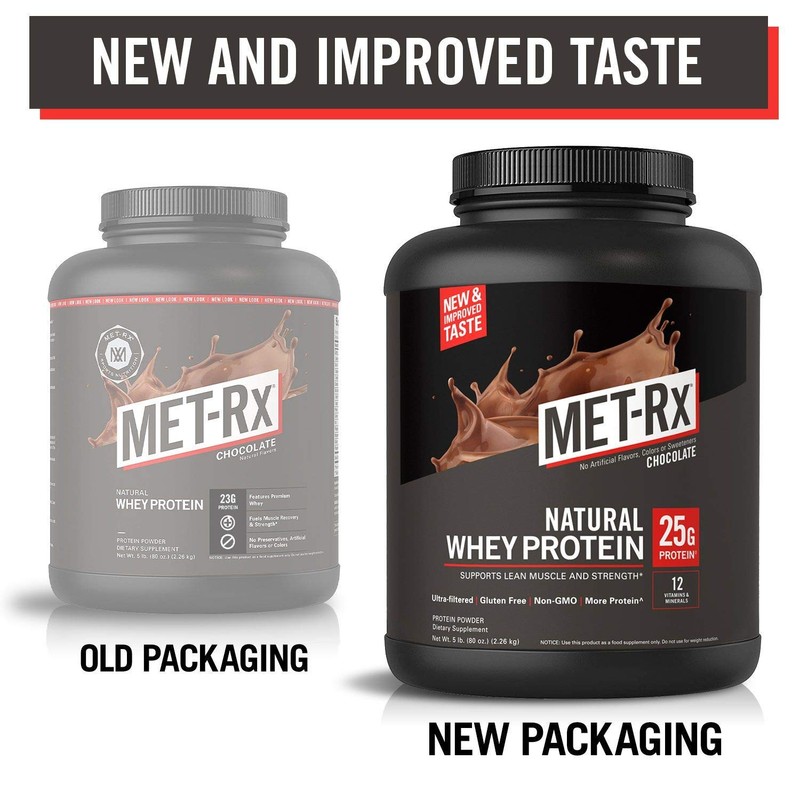MET-Rx Natural Whey Easy Mix 23 g Protein Powder, 5g