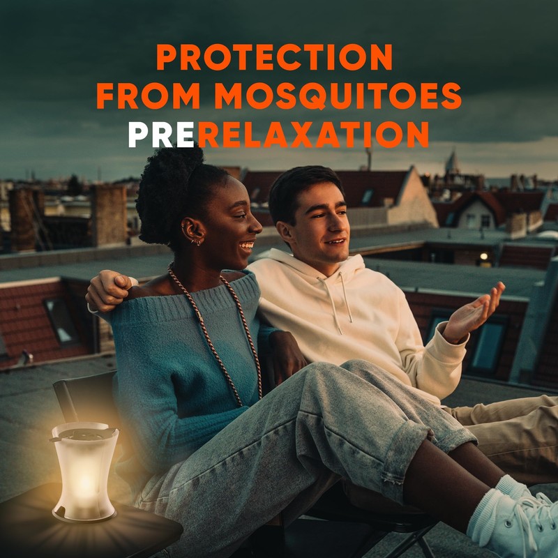 OFF! Refillable Mosquito Lamp, Repels Mosquitoes up to 10 x