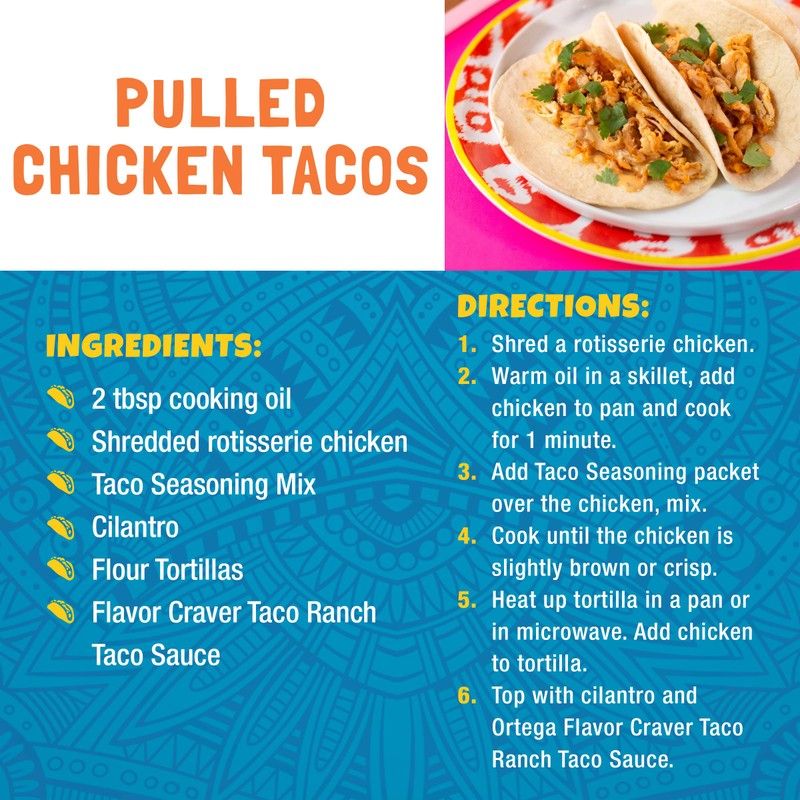 Ortega Seasoning Mix, Taco, 3 Ounce