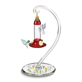Glass Baron Hummingbirds Sweet Feeder Figurine